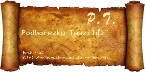 Podhorszky Tasziló névjegykártya